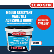 Evo-Stik Wall Tile Adhesive & Grout Mould Resistant Economy 1L