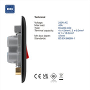 BG Square Cooker Control Unit 45a Matt Black