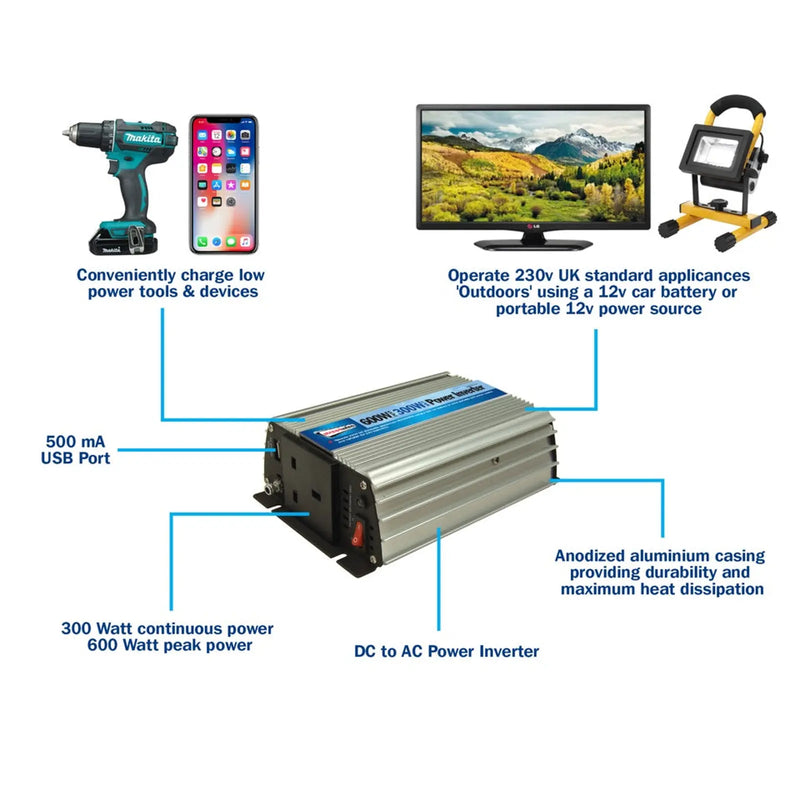 Streetwize Power Inverter 300W