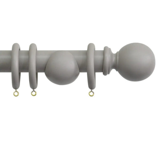 Jones Interiors Shore 35mm Wood Curtain Pole Kit Clay 180cm