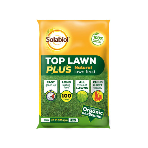 Solabiol Top Lawn Plus Natural Lawn Feed 15kg 375sqm