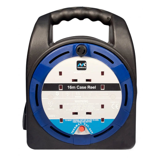 Masterplug 4 Gang Handbag Cable Reel 16m