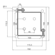 Picardy Bolt-Down & Grip Support 100x100mm