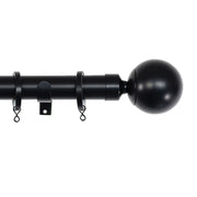 Jones Interiors Cosmos 28mm Metal Curtain Pole Kit Matt Black 300cm