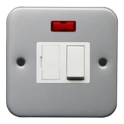 Securlec Metal Clad 1 Gang Switched Spur With Neon