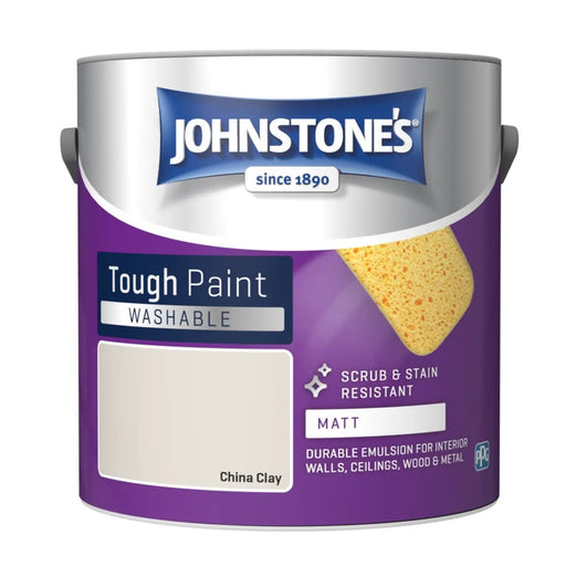 Johnstone's Washable Matt 2.5L China Clay
