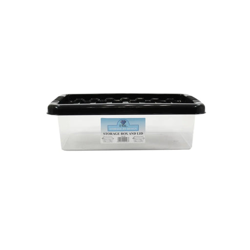 TML Shoe Box & Black Lid 6L Clear
