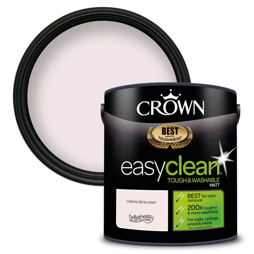 Crown Easyclean Matt Emulsion 2.5L Crème de la Rose