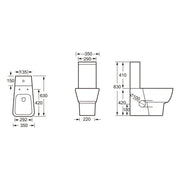 SP Eco Edge Close Coupled Pan W: 350mm H: 420mm D: 630mm