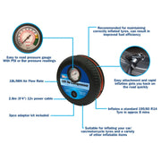 Streetwize Tyre Shape Air Compressor Black