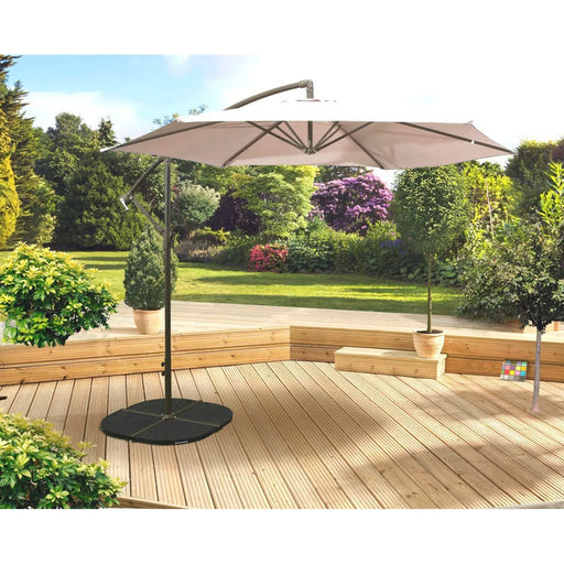 Pagoda 3m Overhanging Parasol Beige