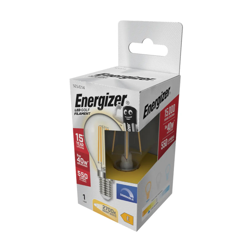 Energizer Filament LED Golf E14 Dimmable 5w 550lm 2700k