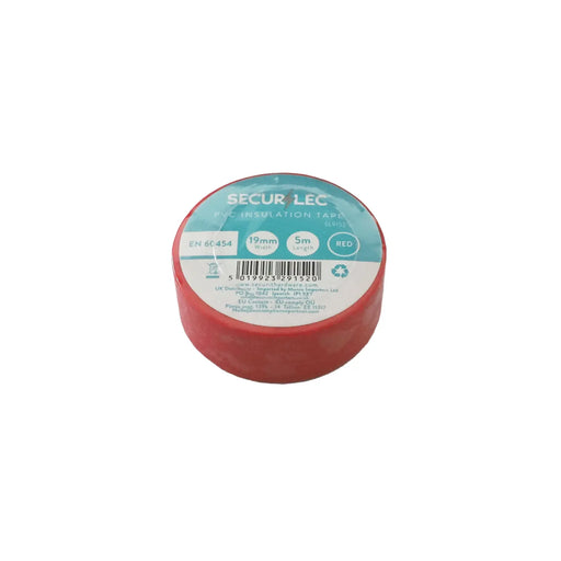 Securlec PVC Insulation Tape Pack 10 Red 5m