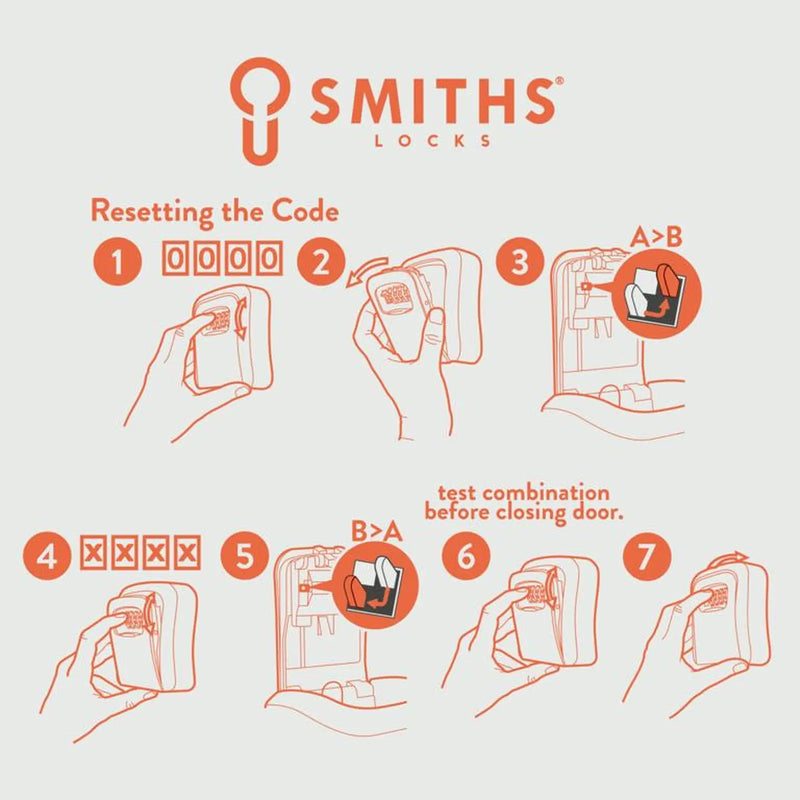 Smiths Locks 4 Digit Keysafe Medium - 120 x 90mm