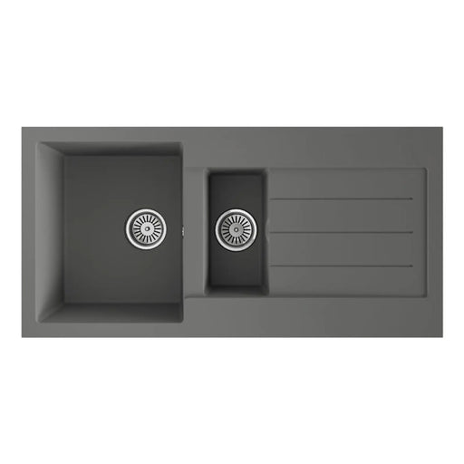 Ellsi Grey Comite Sink & Waste 1.5 Bowl 100 x 50cm