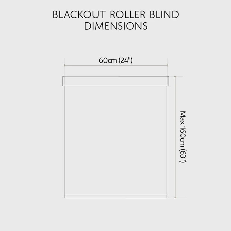 RENAISSANCE Blackout Roller Blind Silver 60cm