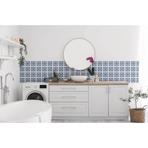d-c-fix® Self Adhesive Wall Tile Nadia Blue 15cm x 15cm / Pack Of 6