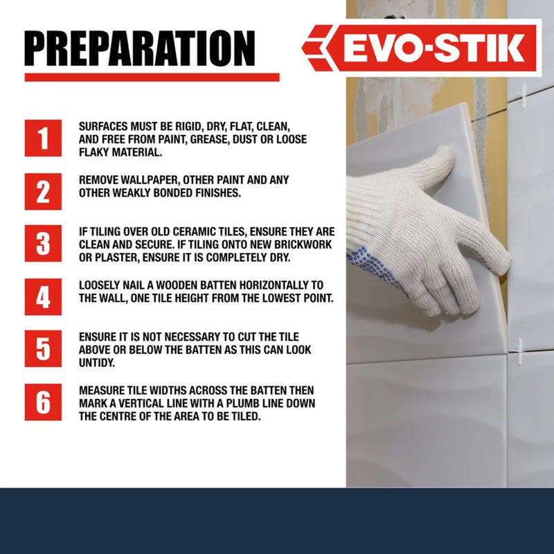 Evo-Stik Wall Tile Adhesive & Grout Mould Resistant Economy 1L
