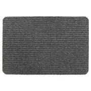 JVL Delta Ribbed Indoor Doormat 40 x 60cm Light Grey