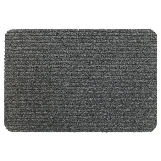 JVL Delta Ribbed Indoor Doormat 40 x 60cm Light Grey