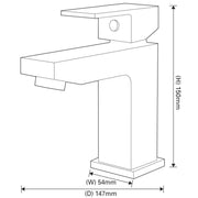 SP Ellen Basin Mixer Tap W: 54mm H: 150mm D: 147mm