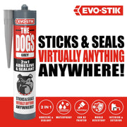 Evo-Stik The Dog's 2 In 1 Adhesive & Sealant 290ml Grey