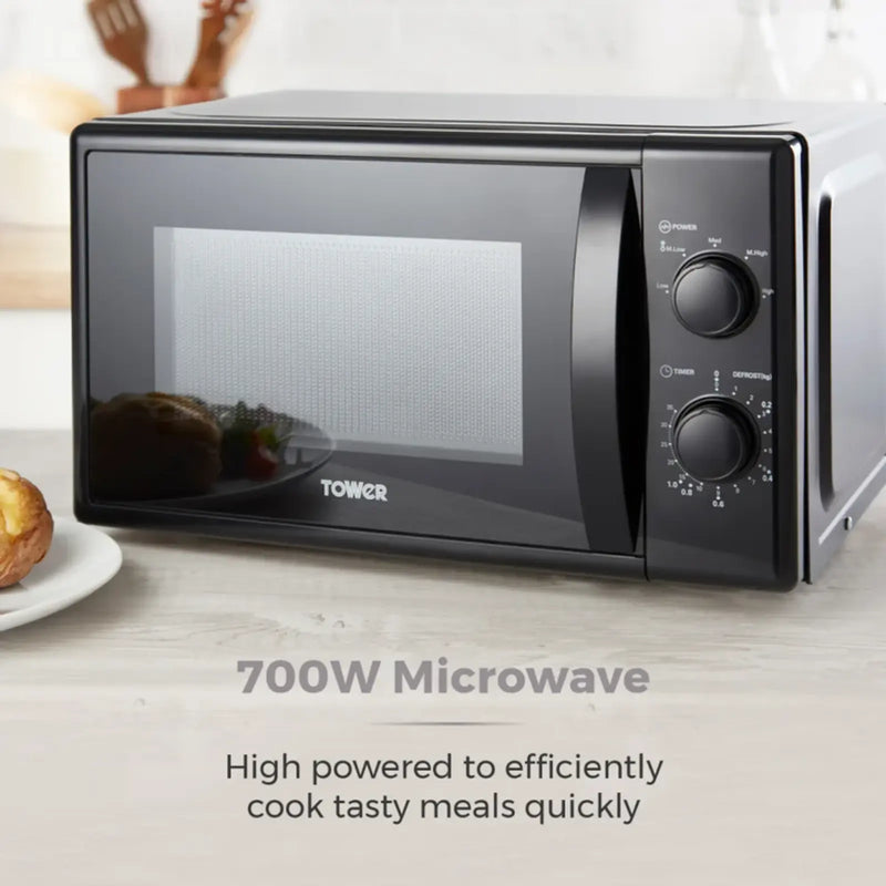 Tower 20L Manual Microwave 700w Black