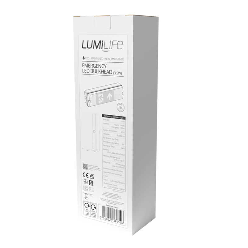 Lumilife Emergency Bulk Head 3w 320lm 6000k