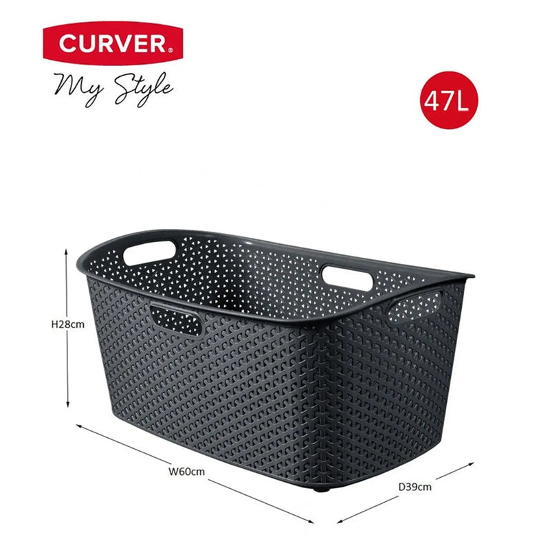 Curver My Style Laundry Basket Anthracite