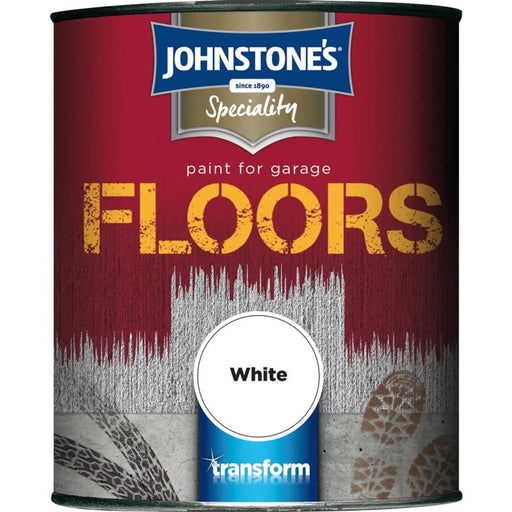 Johnstone's Garage Floor Paint Semi Gloss 750ml White