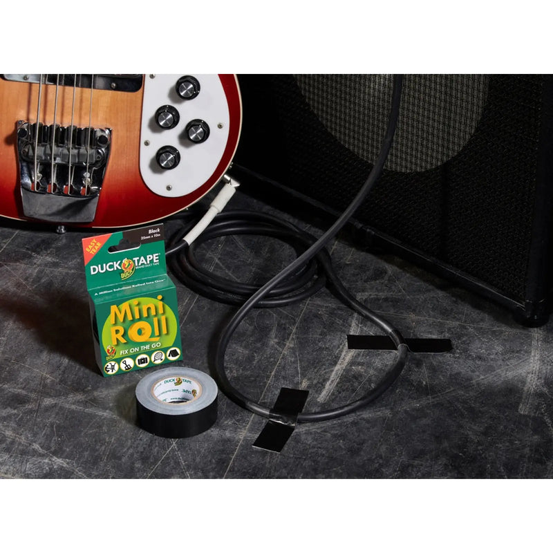 Duck Tape Black Mini Roll 25mm x 10m