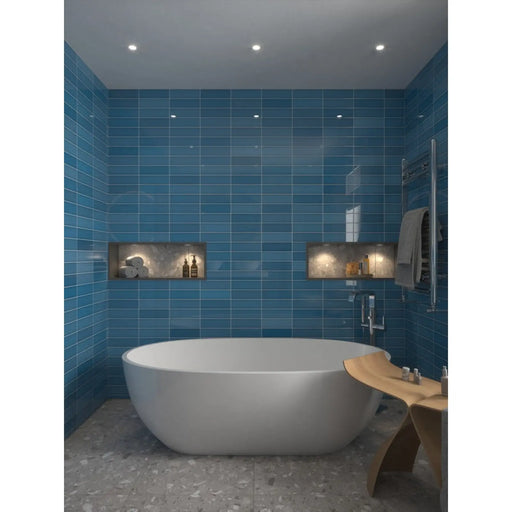 Johnson Tiles South Bank Azure Gloss Field 245 x 75mm 0.99m2