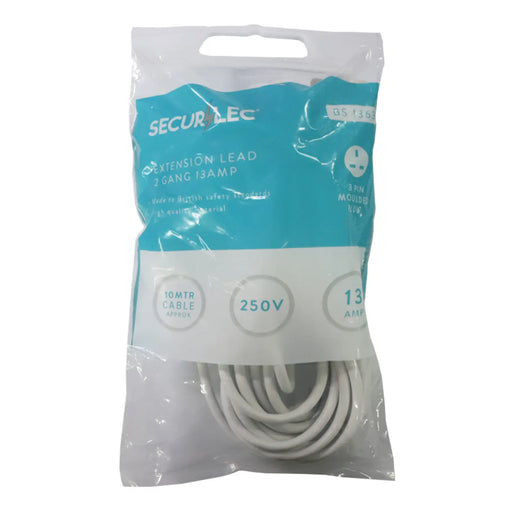 Securlec 2 Gang Extension Lead 10 Metre 13 Amp