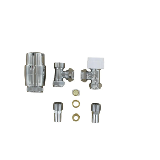 Securplumb Chrome Plated Angled Radiator Valve & Reducer 15mm