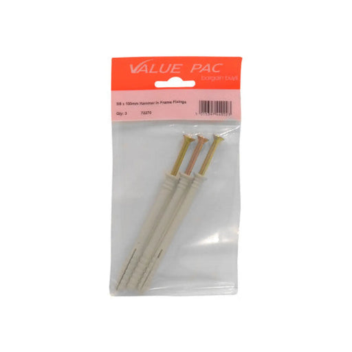M8 x 100mm Hammer In Frame Fixings