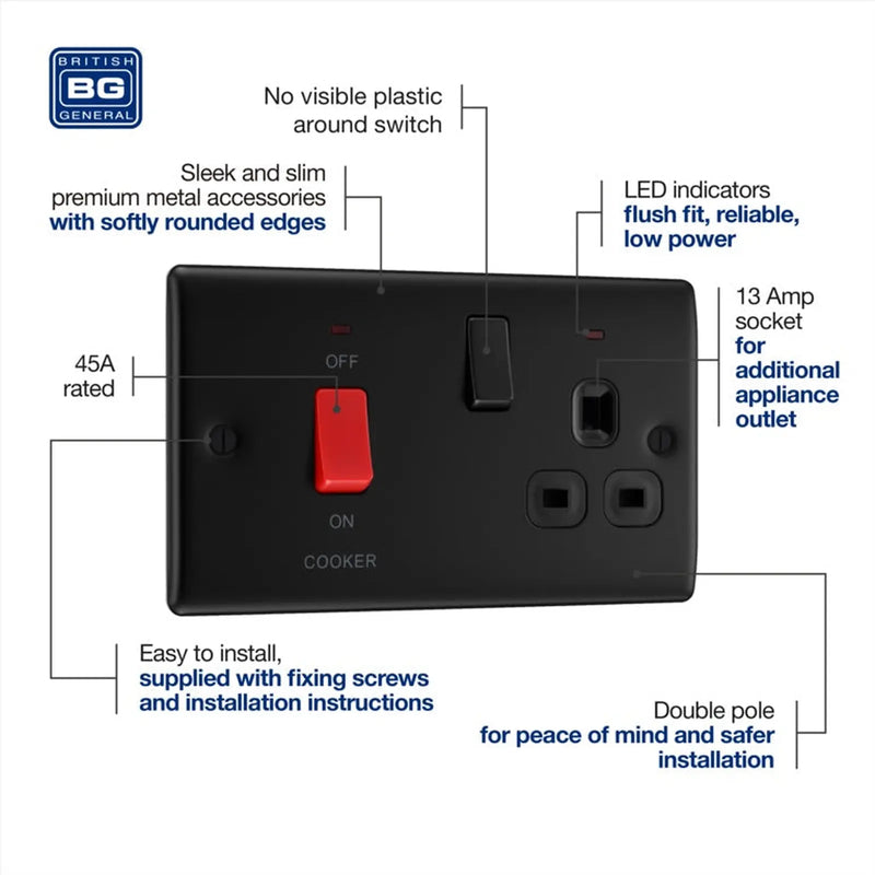 BG Switched Cooker Control Unit 45a