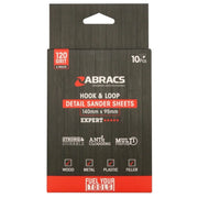 Abracs Hook & Loop Detail Sanding Sheets 95x145 120g Fine
