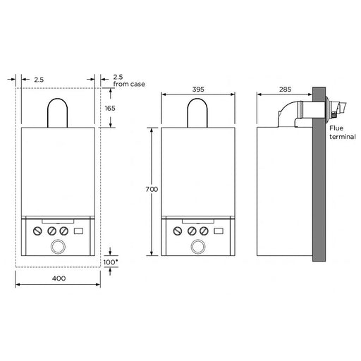 IDEAL Exclusive Combi Boiler & Clock 30kw