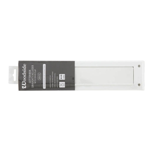 Woodside Letterbox Draught Excluder With Cover White