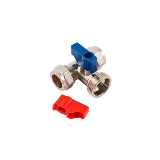 Securplumb CP Tee Washing Machine Tap 15mm x  15x3/4