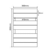 SP Leighton Designer Radiator Anthracite 500mm x 850mm