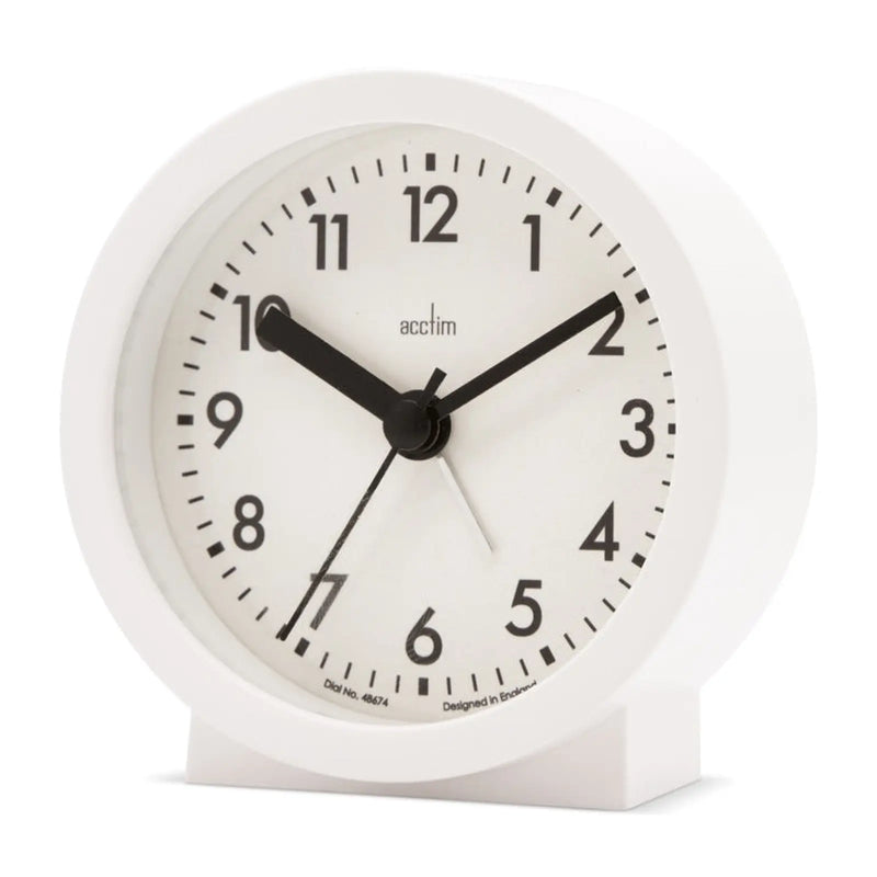 Gaby Alarm Clock With Snooze White