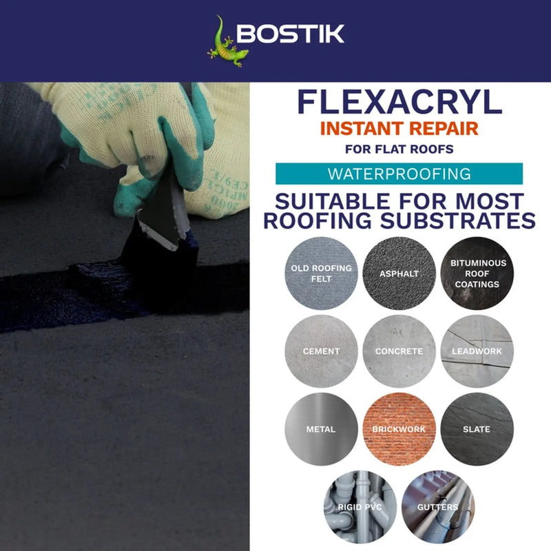 Bostik Flexacryl Instant Repair 5kg Black