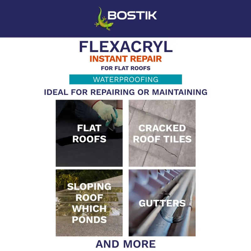 Bostik Flexacryl Instant Repair 5kg Black