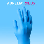 Aurelia Robust Nitrile Powder Free Blue Disposable Gloves Small - Pack 100