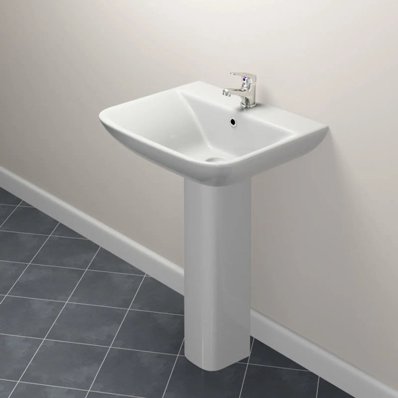SP Space Saver Basin & Pedestal In A Box W: 550mm H: 855mm D: 445mm