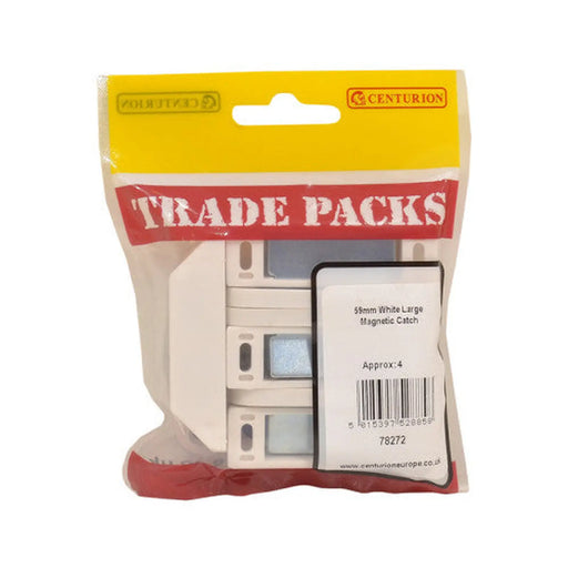 Magnetic Catch - White Large - 59mm - (4 PK)