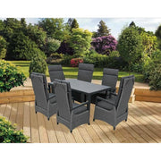 Pagoda St Tropez Reclining Dining Set 6 Seat