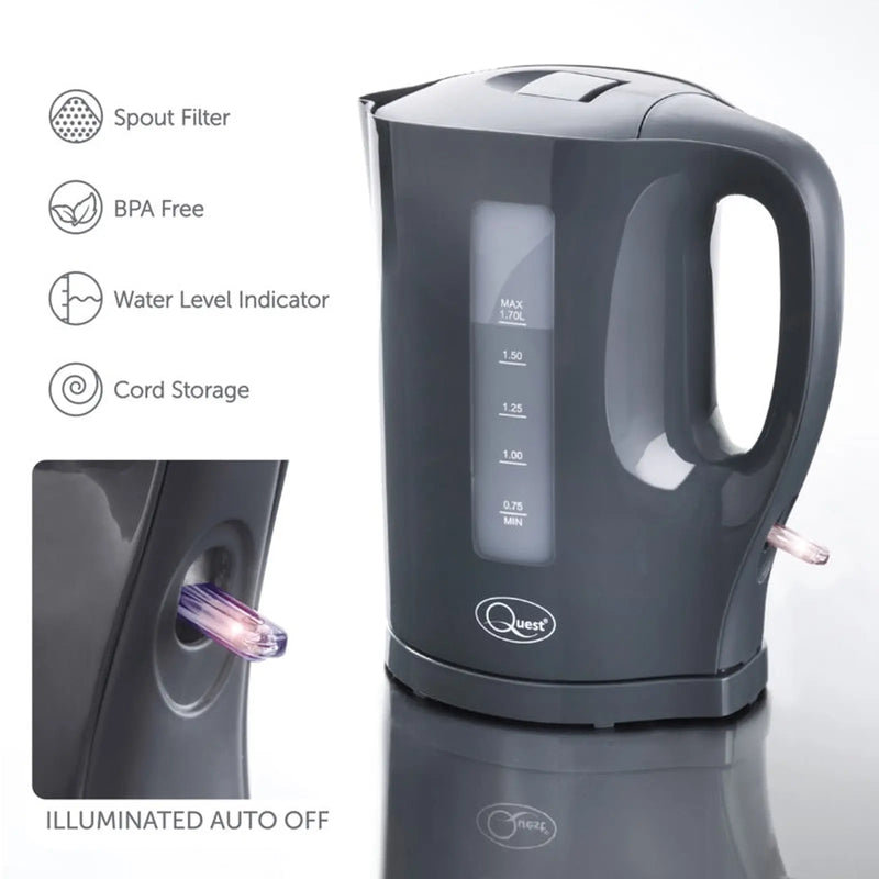 Quest 1.7L Jug Kettle Grey