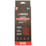 Abracs Orbital Clamped Sander Sheets With Holes 93mm x 230mm 40g
